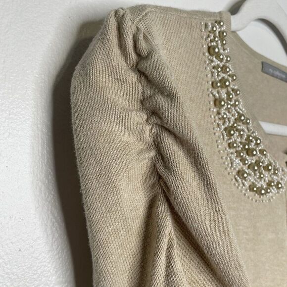 VTG NY Collection Sweater Size L Beaded Long Sleeve Grannycore CottagecoreFairy - Picture 9 of 13